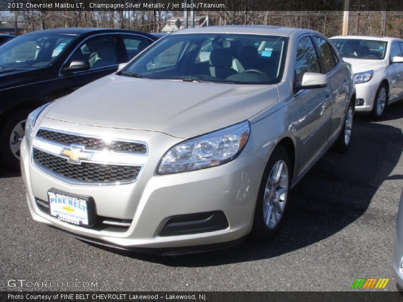 Champagne Silver Metallic / Jet Black/Titanium 2013 Chevrolet Malibu LT