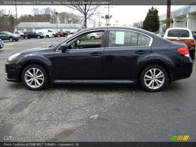 Deep Indigo Pearl / Warm Ivory Leather 2013 Subaru Legacy 2.5i Limited