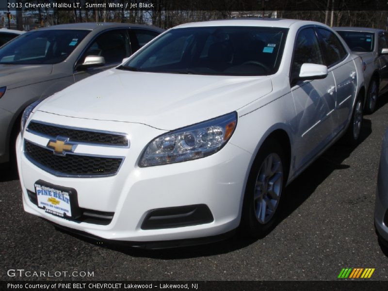 Summit White / Jet Black 2013 Chevrolet Malibu LT