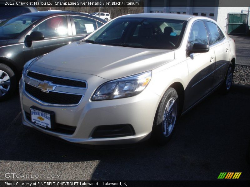Champagne Silver Metallic / Jet Black/Titanium 2013 Chevrolet Malibu LS
