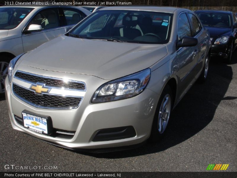Champagne Silver Metallic / Jet Black/Titanium 2013 Chevrolet Malibu LS