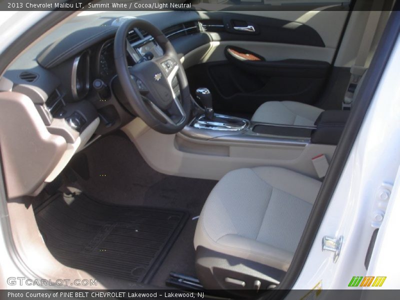 Summit White / Cocoa/Light Neutral 2013 Chevrolet Malibu LT