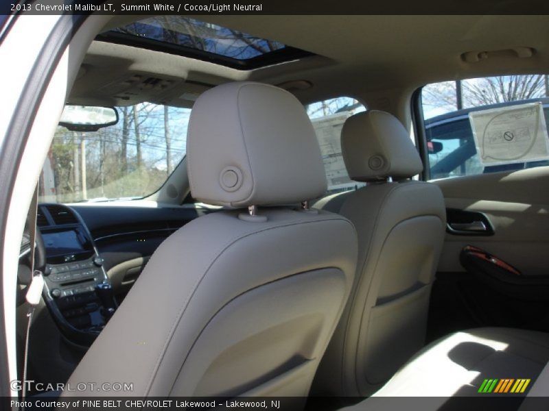 Summit White / Cocoa/Light Neutral 2013 Chevrolet Malibu LT