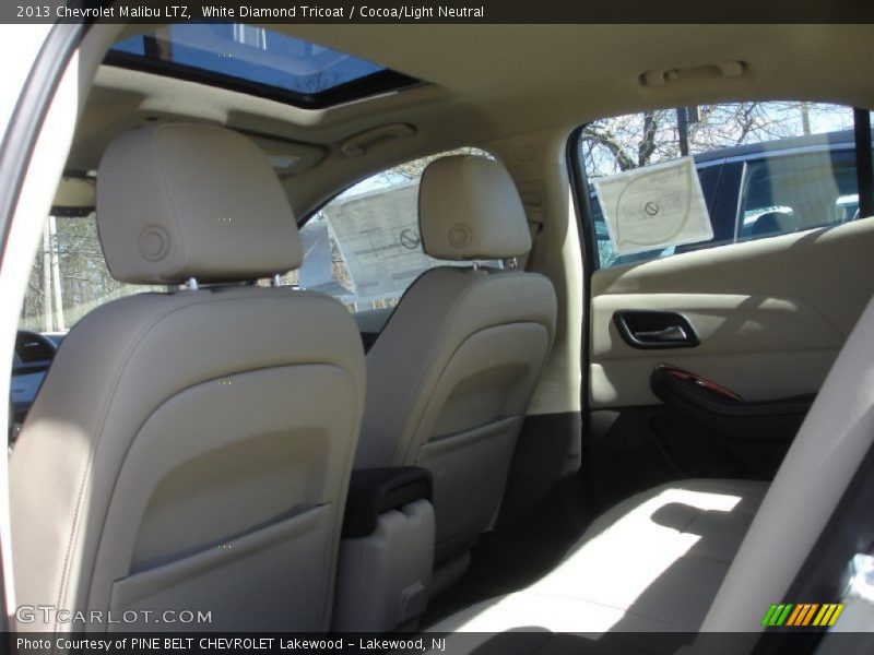 White Diamond Tricoat / Cocoa/Light Neutral 2013 Chevrolet Malibu LTZ