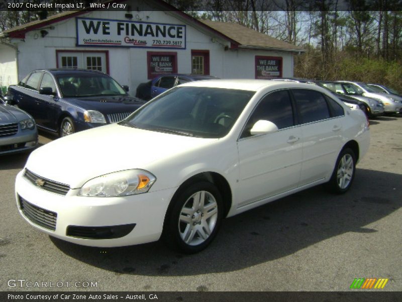 White / Gray 2007 Chevrolet Impala LT
