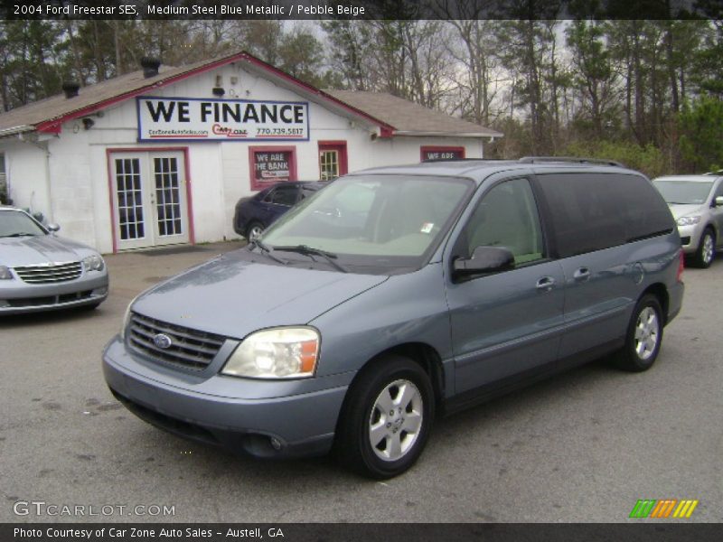 Medium Steel Blue Metallic / Pebble Beige 2004 Ford Freestar SES