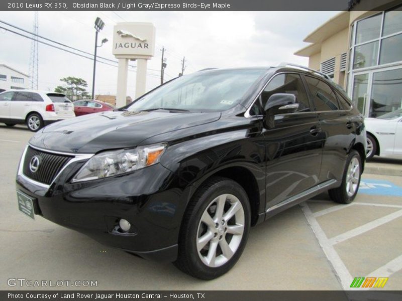 Obsidian Black / Light Gray/Espresso Birds-Eye Maple 2010 Lexus RX 350