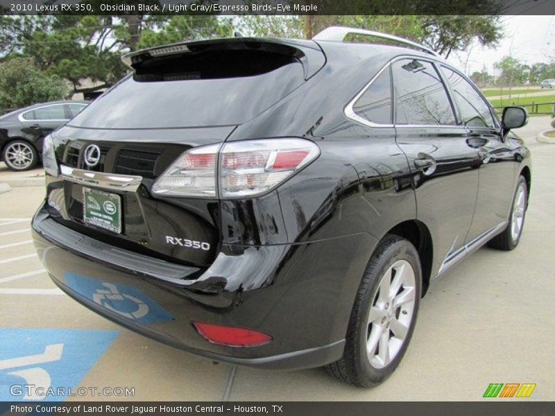 Obsidian Black / Light Gray/Espresso Birds-Eye Maple 2010 Lexus RX 350