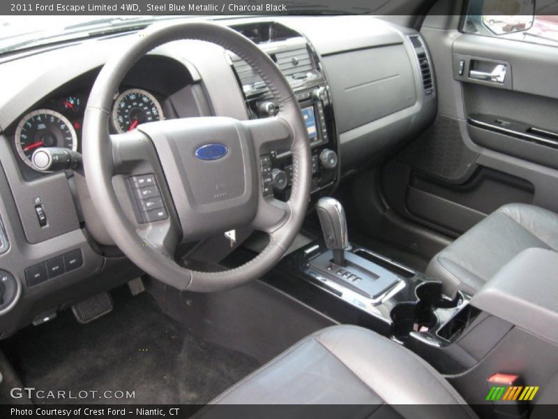 Steel Blue Metallic / Charcoal Black 2011 Ford Escape Limited 4WD