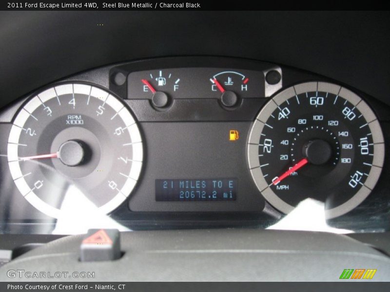 Steel Blue Metallic / Charcoal Black 2011 Ford Escape Limited 4WD