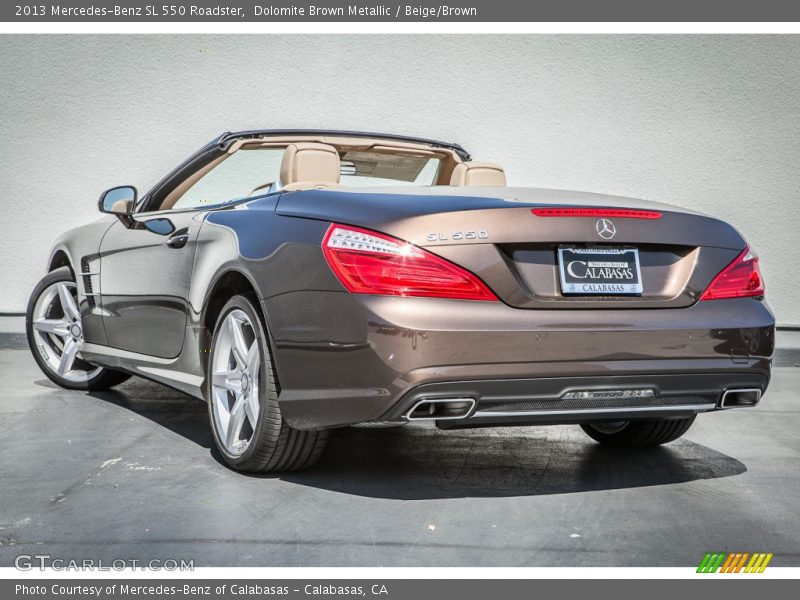 Dolomite Brown Metallic / Beige/Brown 2013 Mercedes-Benz SL 550 Roadster