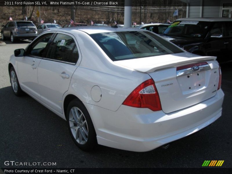 White Platinum Tri-Coat / Charcoal Black 2011 Ford Fusion SEL V6