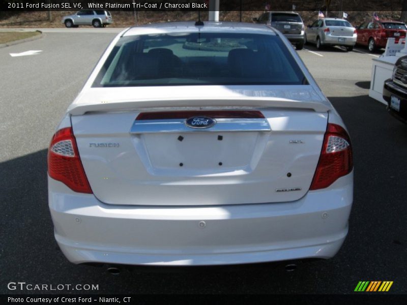 White Platinum Tri-Coat / Charcoal Black 2011 Ford Fusion SEL V6