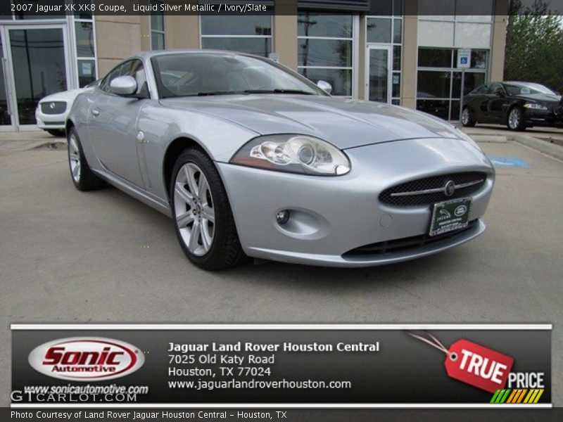 Liquid Silver Metallic / Ivory/Slate 2007 Jaguar XK XK8 Coupe