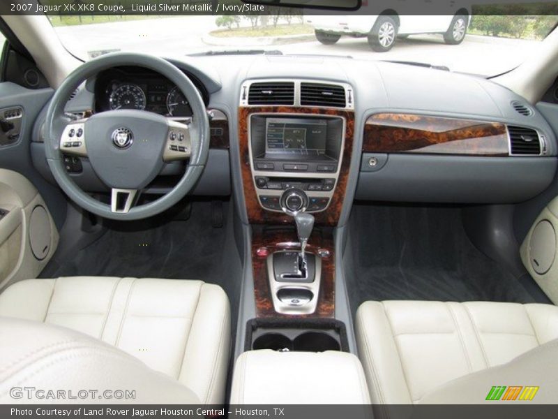 Liquid Silver Metallic / Ivory/Slate 2007 Jaguar XK XK8 Coupe