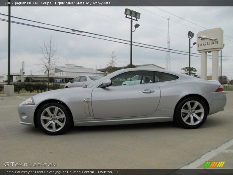 Liquid Silver Metallic / Ivory/Slate 2007 Jaguar XK XK8 Coupe