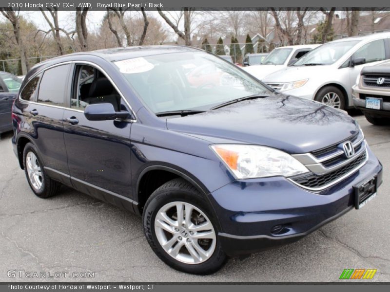 Royal Blue Pearl / Black 2010 Honda CR-V EX-L AWD