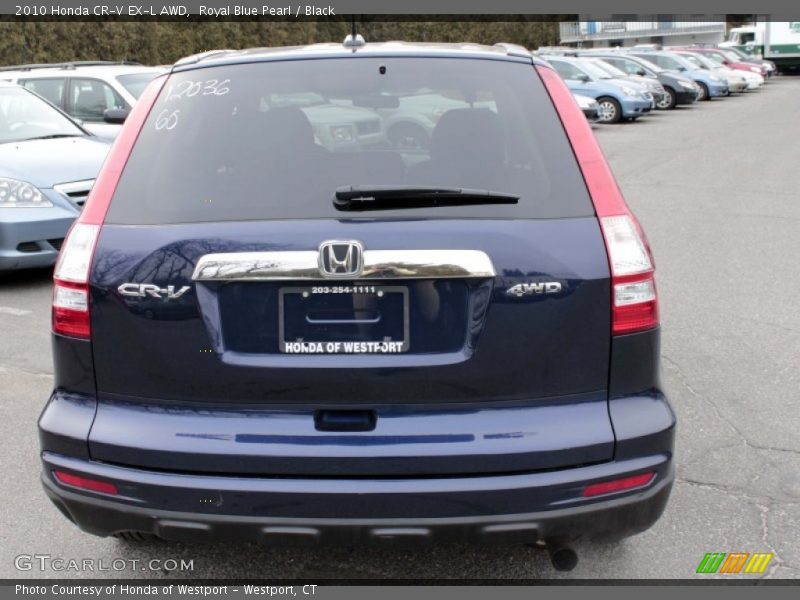 Royal Blue Pearl / Black 2010 Honda CR-V EX-L AWD