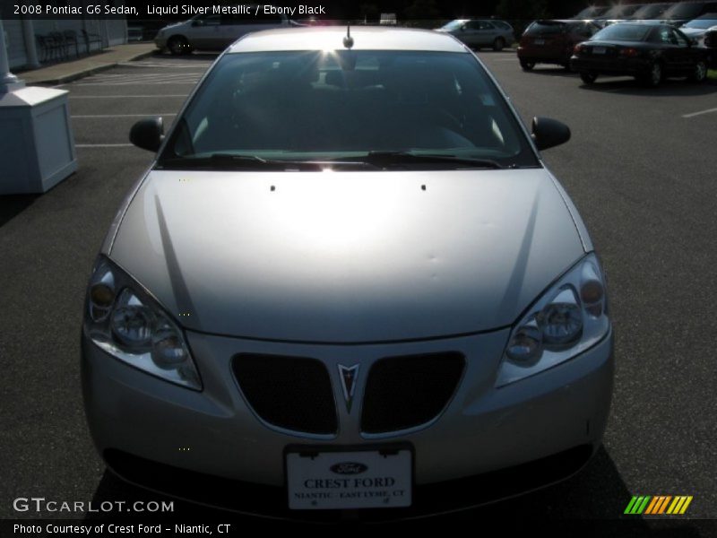 Liquid Silver Metallic / Ebony Black 2008 Pontiac G6 Sedan