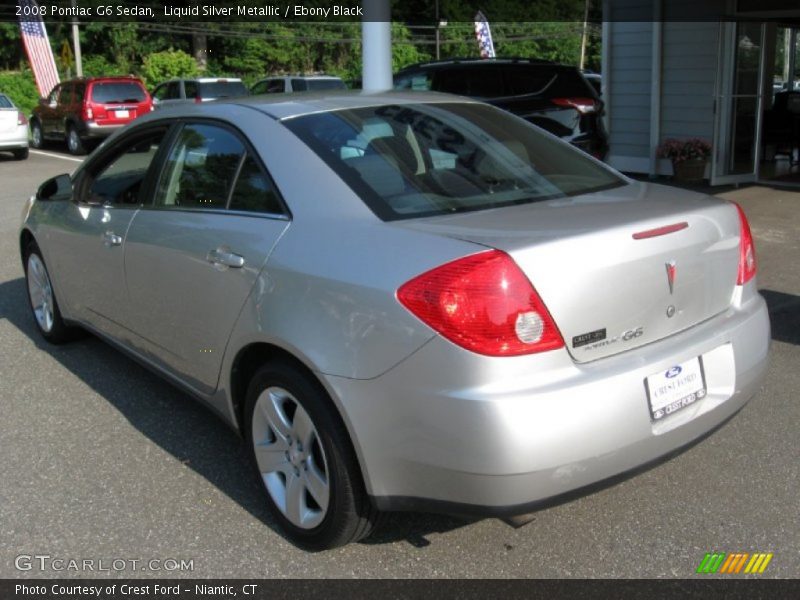 Liquid Silver Metallic / Ebony Black 2008 Pontiac G6 Sedan
