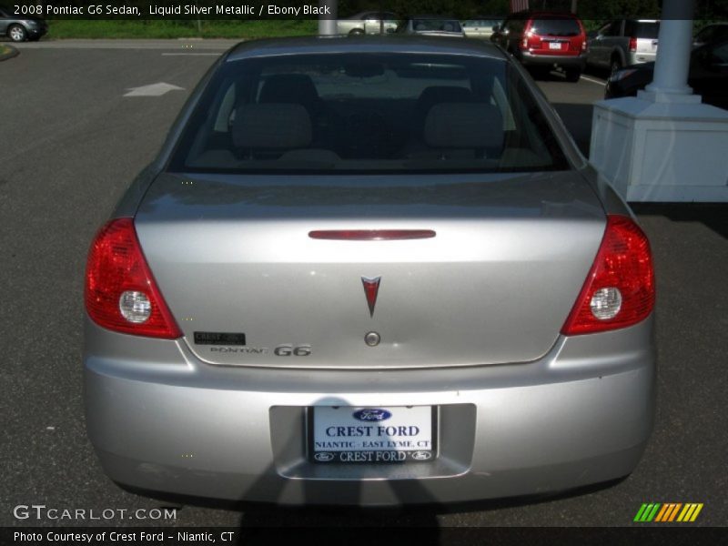 Liquid Silver Metallic / Ebony Black 2008 Pontiac G6 Sedan