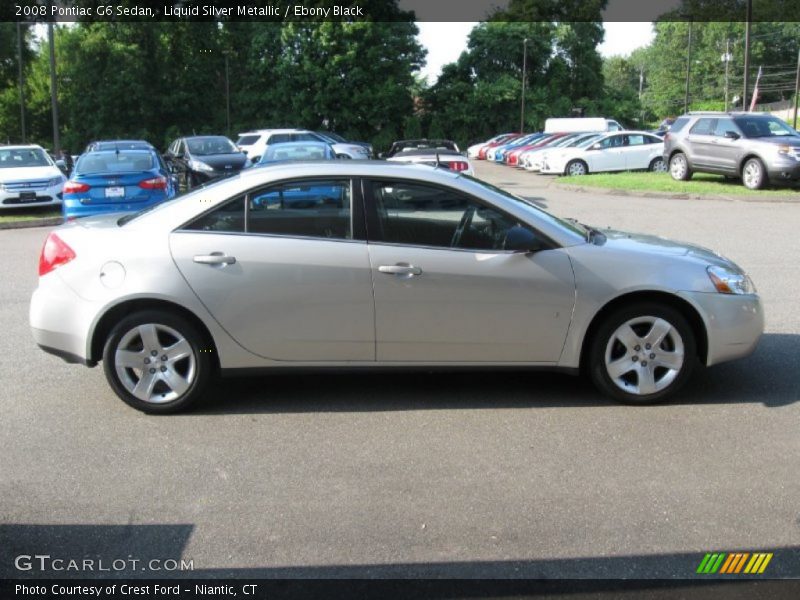 Liquid Silver Metallic / Ebony Black 2008 Pontiac G6 Sedan
