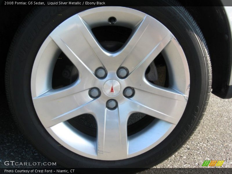 Liquid Silver Metallic / Ebony Black 2008 Pontiac G6 Sedan