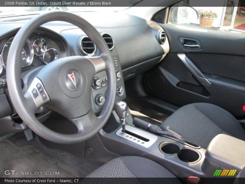 Liquid Silver Metallic / Ebony Black 2008 Pontiac G6 Sedan