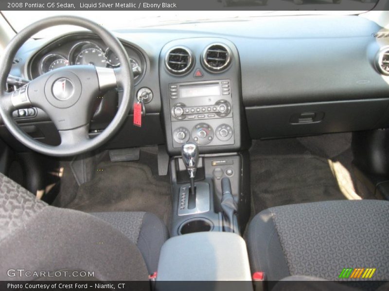 Liquid Silver Metallic / Ebony Black 2008 Pontiac G6 Sedan