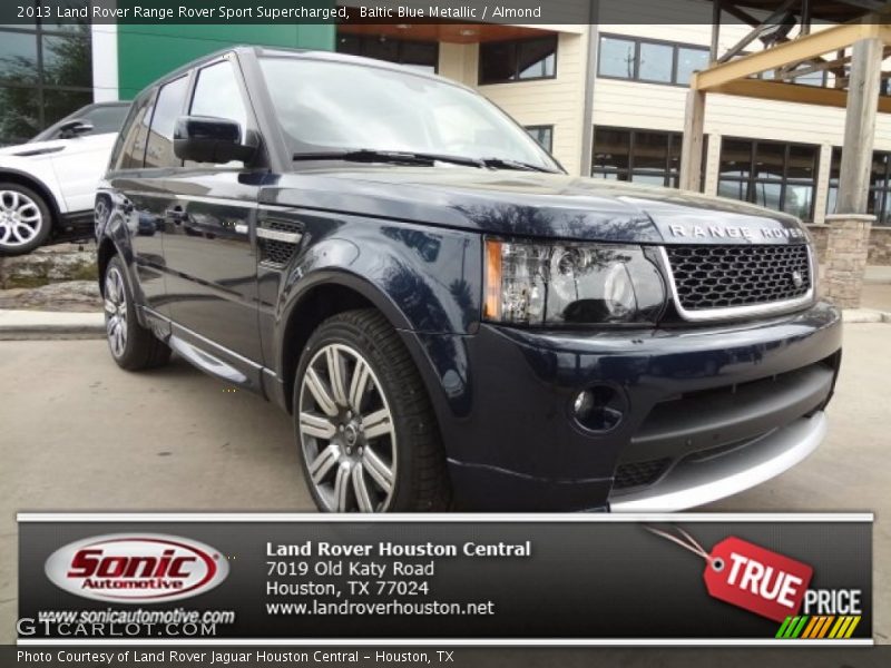 Baltic Blue Metallic / Almond 2013 Land Rover Range Rover Sport Supercharged