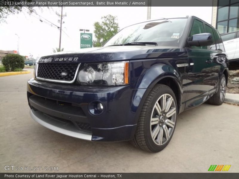 Baltic Blue Metallic / Almond 2013 Land Rover Range Rover Sport Supercharged