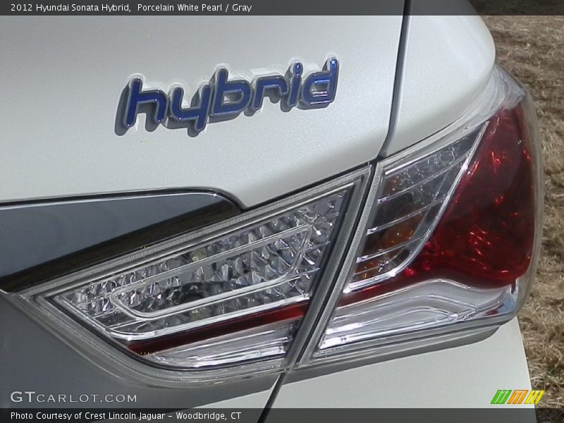 Porcelain White Pearl / Gray 2012 Hyundai Sonata Hybrid