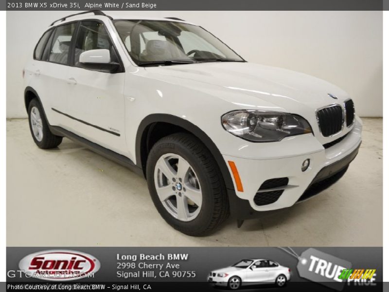 Alpine White / Sand Beige 2013 BMW X5 xDrive 35i