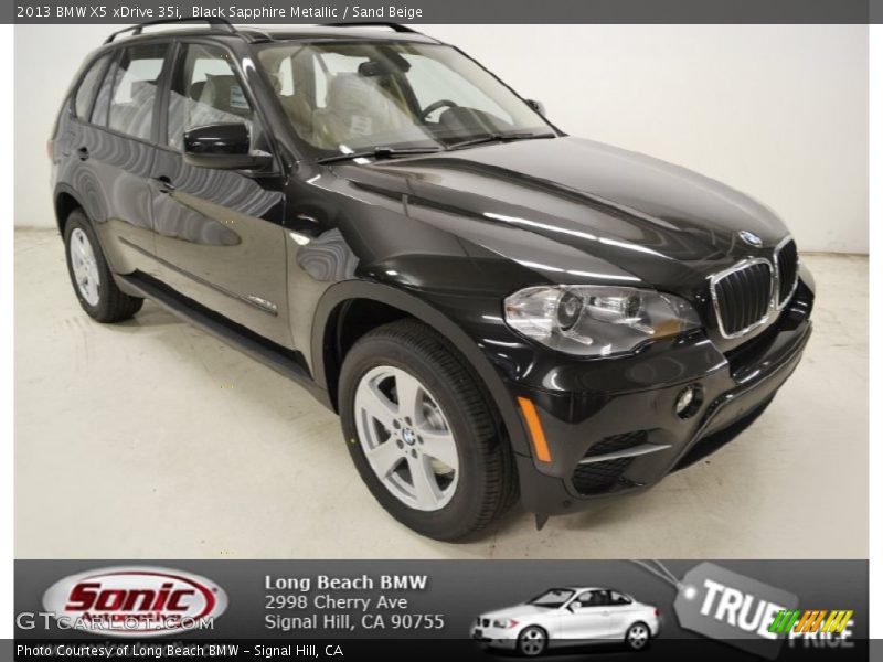 Black Sapphire Metallic / Sand Beige 2013 BMW X5 xDrive 35i