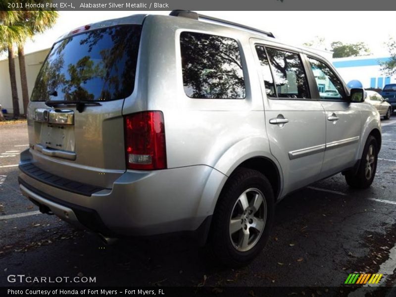 Alabaster Silver Metallic / Black 2011 Honda Pilot EX-L