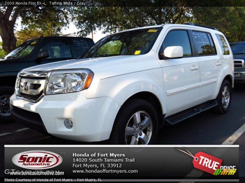 Taffeta White / Gray 2009 Honda Pilot EX-L