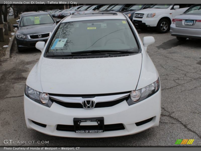 Taffeta White / Gray 2010 Honda Civic EX Sedan