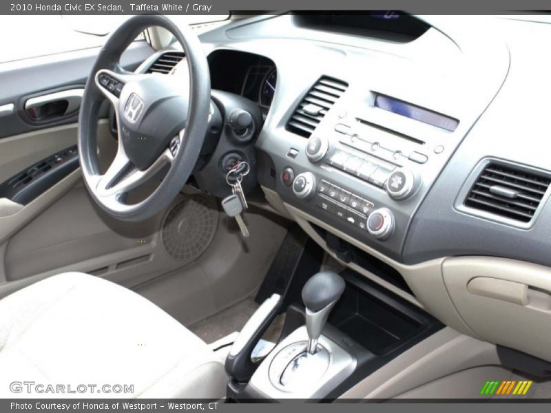 Taffeta White / Gray 2010 Honda Civic EX Sedan