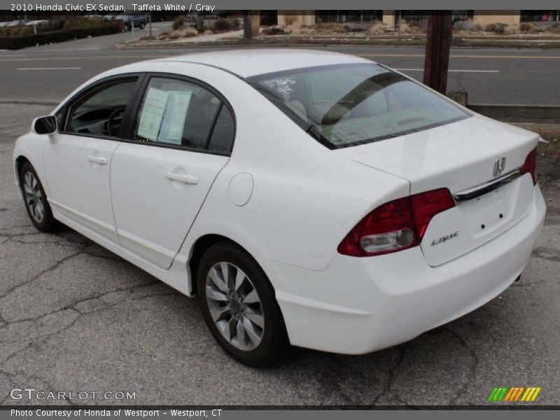 Taffeta White / Gray 2010 Honda Civic EX Sedan