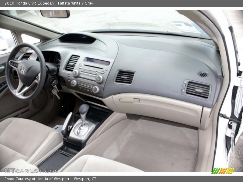 Taffeta White / Gray 2010 Honda Civic EX Sedan