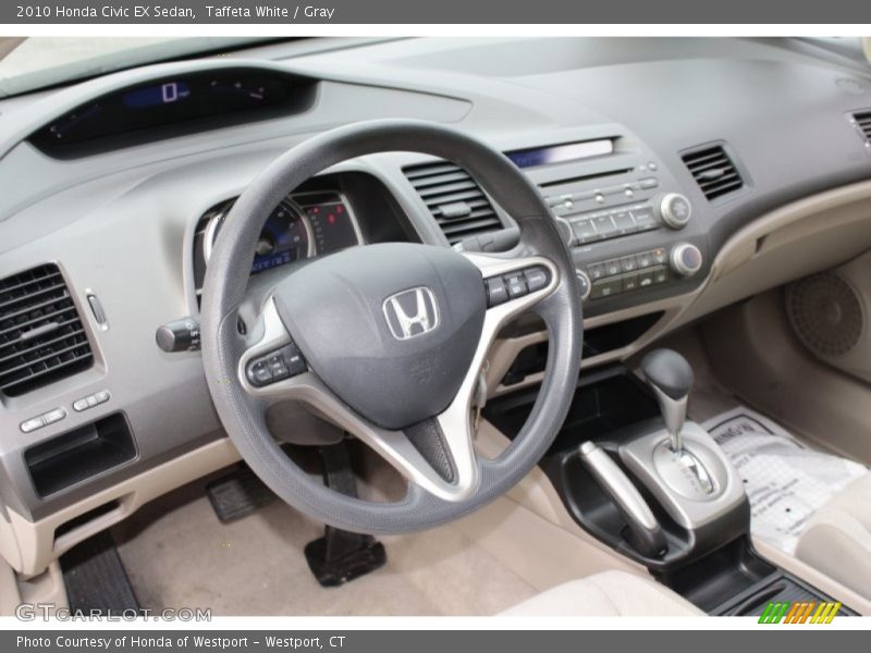 Taffeta White / Gray 2010 Honda Civic EX Sedan