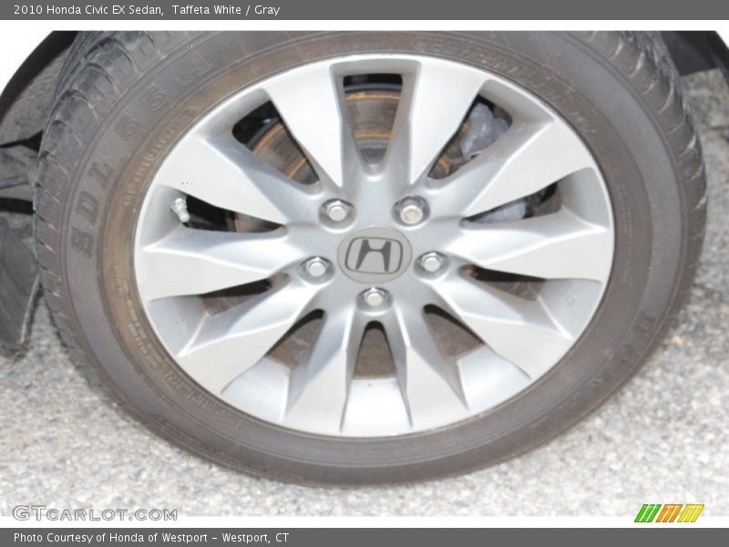 Taffeta White / Gray 2010 Honda Civic EX Sedan