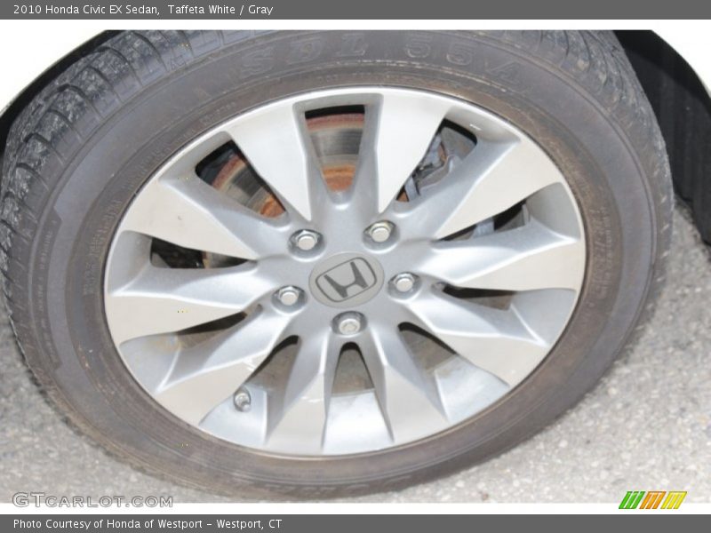 Taffeta White / Gray 2010 Honda Civic EX Sedan