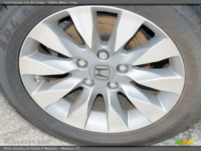 Taffeta White / Gray 2010 Honda Civic EX Sedan
