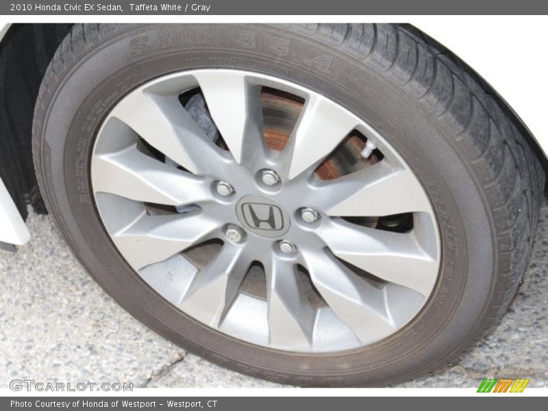 Taffeta White / Gray 2010 Honda Civic EX Sedan