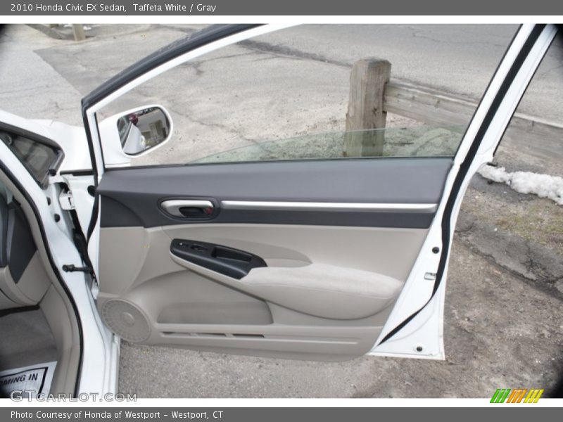 Taffeta White / Gray 2010 Honda Civic EX Sedan