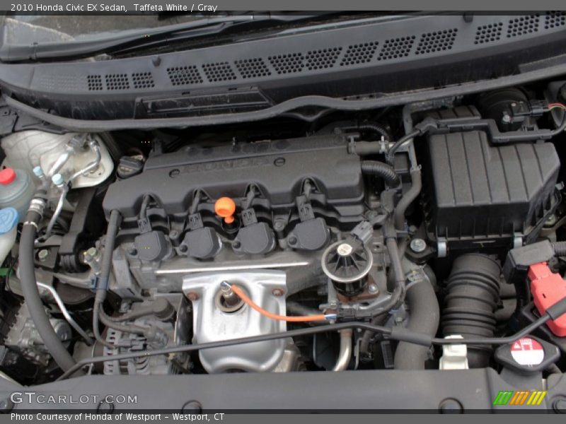 Taffeta White / Gray 2010 Honda Civic EX Sedan