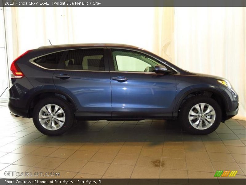 Twilight Blue Metallic / Gray 2013 Honda CR-V EX-L