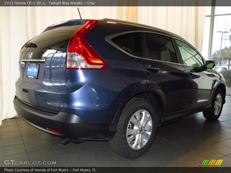 Twilight Blue Metallic / Gray 2013 Honda CR-V EX-L
