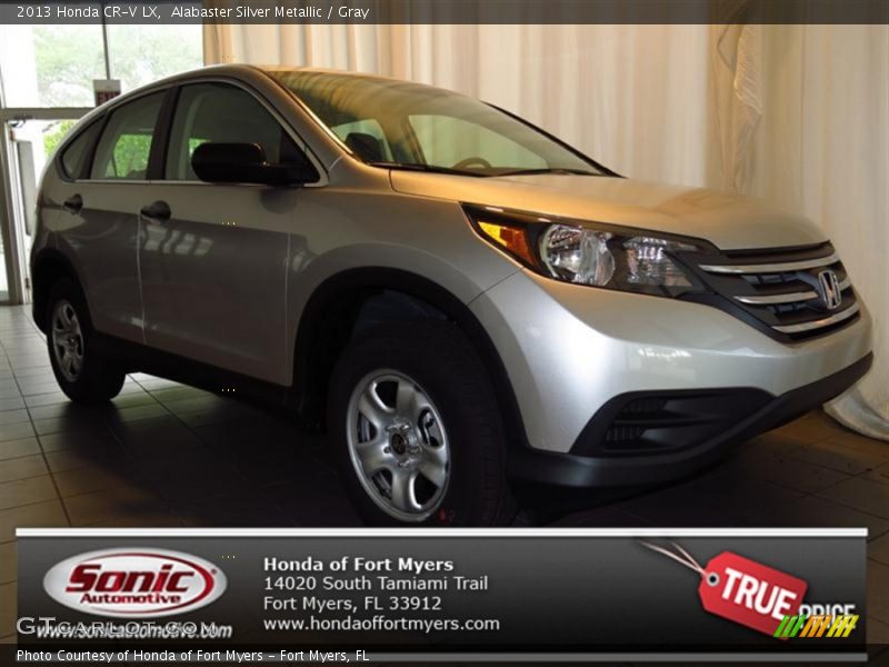 Alabaster Silver Metallic / Gray 2013 Honda CR-V LX